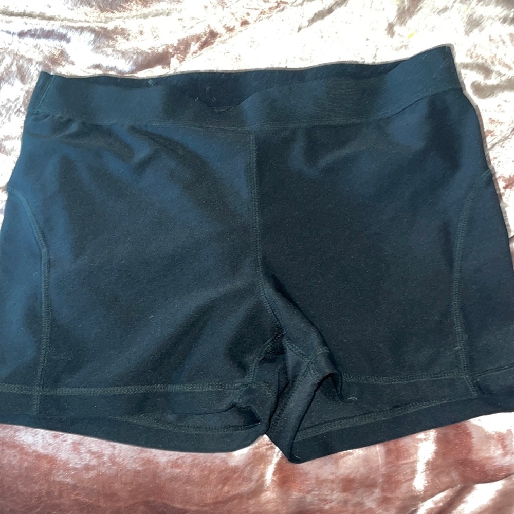 active black booty shorts